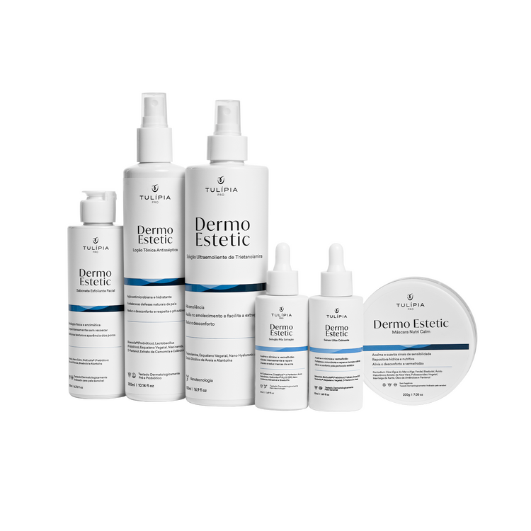 Kit Dermo Estetic para limpeza de pele 6 itens
