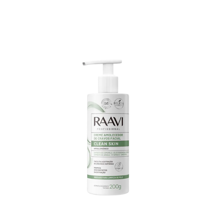 Creme Amolecedor De Cravos Facial Clean Skin Raavi 200g