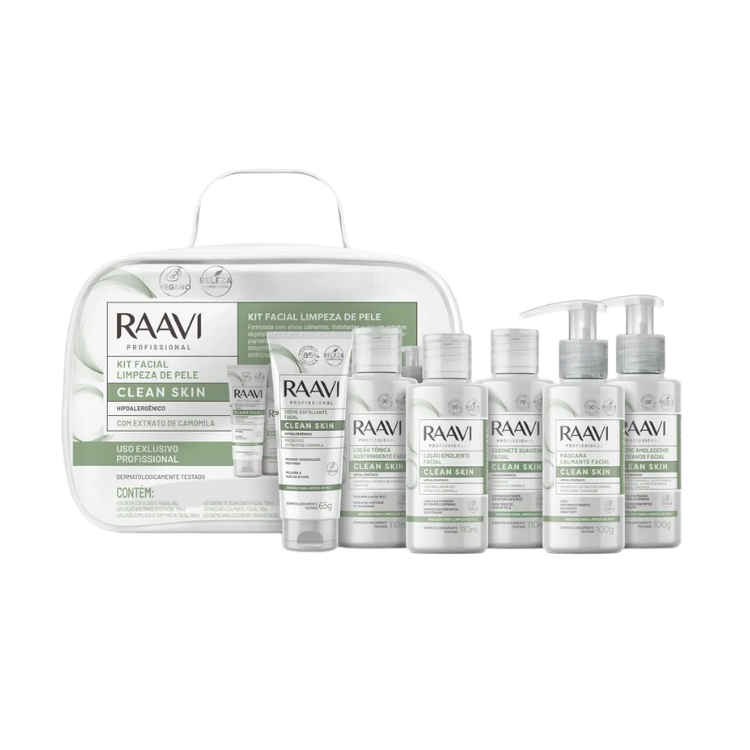 Kit Facial Limpeza De Pele Clean Skin Raavi