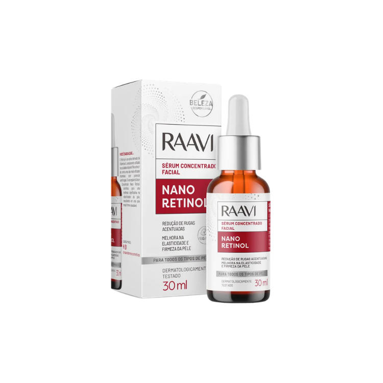Sérum Facial Concentrado Nano Retinol Raavi 30ml