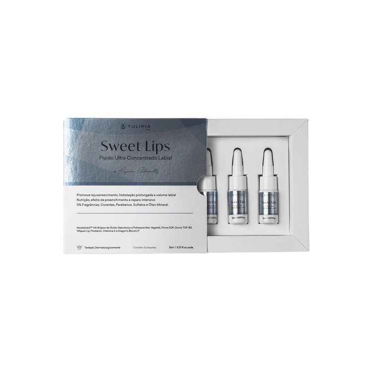 Sweet Lips Fluído Ultra Concentrado Labial Monodose 5ML - 3 AMPOLAS